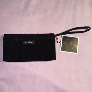 NWT Vera Bradley Black Quilted Wristlet Wallet